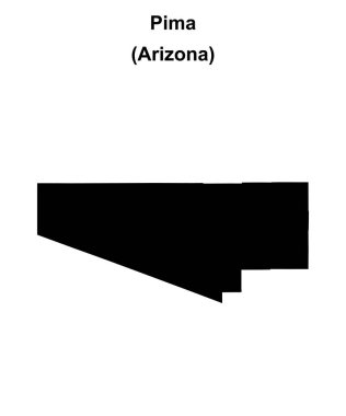 Pima İlçesi (Arizona) boş ana hat haritası