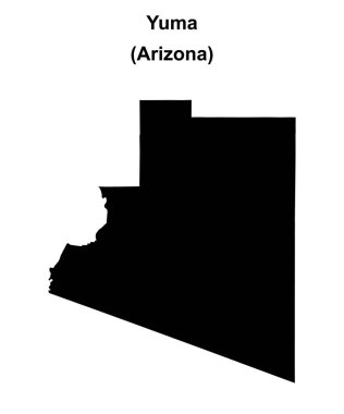 Yuma İlçesi (Arizona) boş ana hat haritası
