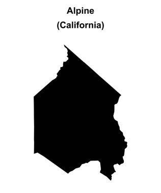 Alpine County (California) boş ana hat haritası