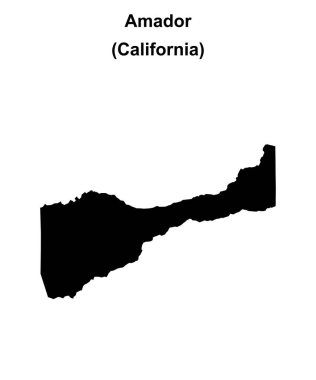 Amador County (California) boş ana hat haritası