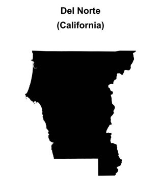 Del Norte İlçesi (California) boş ana hat haritası
