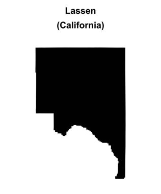 Lassen County (California) boş ana hat haritası