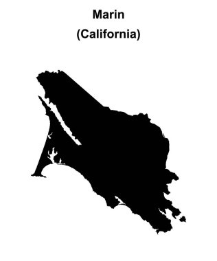 Marin County (California) boş ana hat haritası