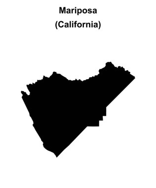 Mariposa İlçesi (California) boş ana hat haritası