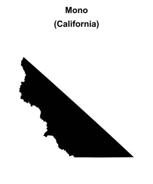Mono County (California) boş ana hat haritası
