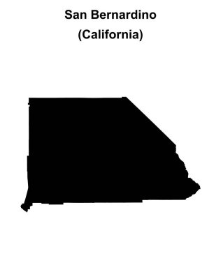San Bernardino İlçesi (California) boş ana hat haritası