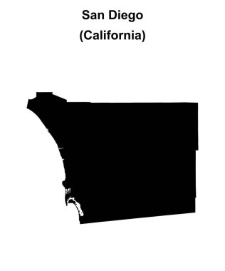 San Diego İlçesi (California) boş ana hat haritası