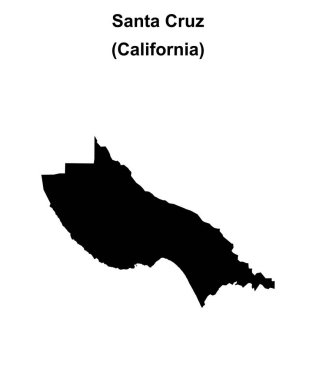 Santa Cruz İlçesi (California) boş ana hat haritası