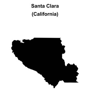 Santa Clara İlçesi (California) boş ana hat haritası