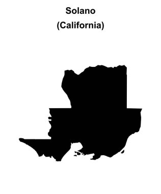 Solano İlçesi (California) boş ana hat haritası