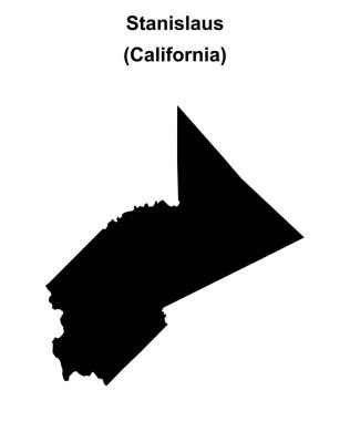 Stanislaus İlçesi (California) boş ana hat haritası