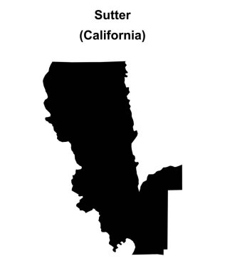 Sutter County (California) boş ana hat haritası