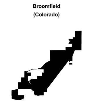 Broomfield İlçesi (Colorado) boş ana hat haritası
