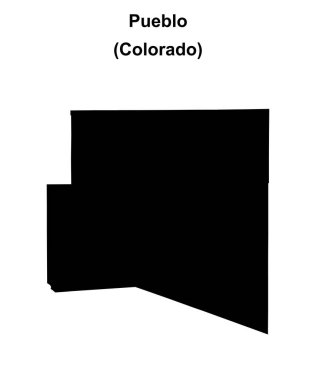 Pueblo İlçesi (Colorado) boş ana hat haritası