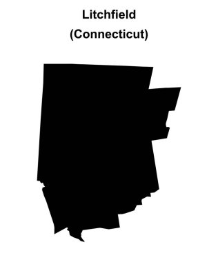 Litchfield İlçesi (Connecticut) boş ana hat haritası