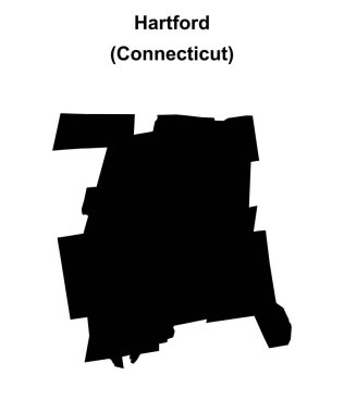 Hartford County (Connecticut) boş ana hat haritası