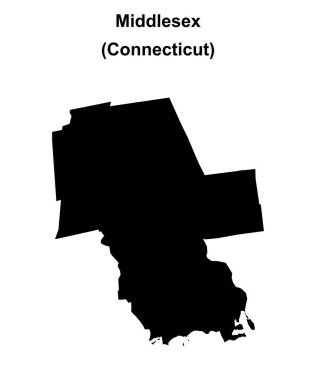 Middlesex County (Connecticut) boş ana hat haritası