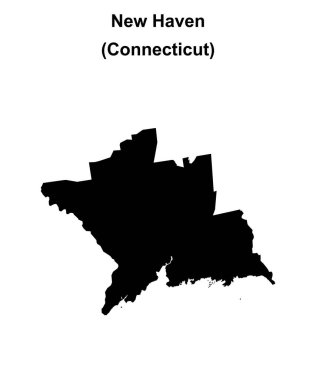 New Haven County (Connecticut) boş ana hat haritası