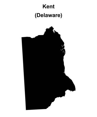 Kent County (Delaware) boş ana hat haritası