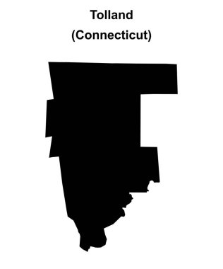Tolland İlçesi (Connecticut) boş ana hat haritası