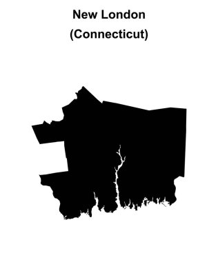 New London County (Connecticut) boş ana hat haritası