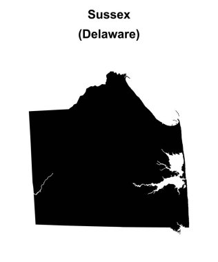Sussex County (Delaware) boş ana hat haritası