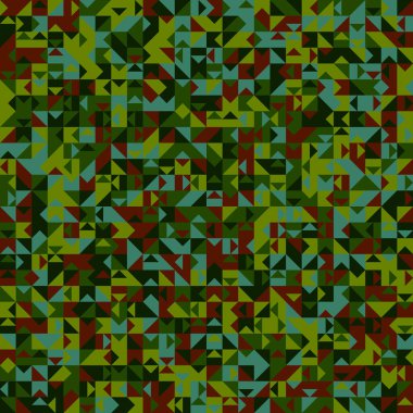 Rastgele kaotik mozaik model arkaplan tasarımı - soyut renkli vektör grafiği