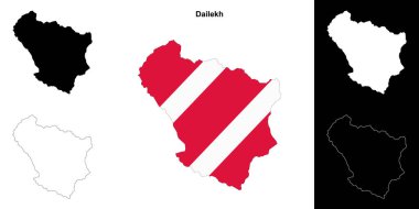 Dailekh bölgesi boş ana hat haritası seti