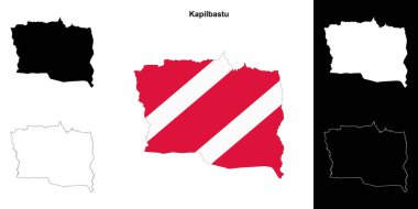 Kapilbastu bölgesi boş ana hat haritası seti