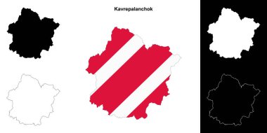 Kavrepalanchok bölgesi boş ana hat haritası seti