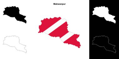 Makwanpur bölgesi boş ana hat haritası seti