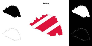 Manang bölgesi boş ana hat haritası seti