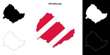Okhaldhunga bölgesi boş ana hat haritası seti