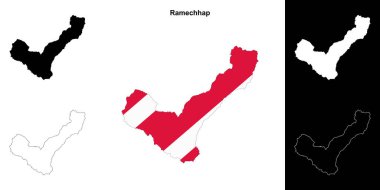 Ramechhap bölgesi boş ana hat haritası seti