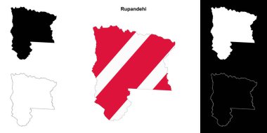 Rupandehi bölgesi boş ana hat haritası seti