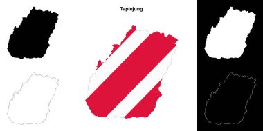 Taplejung bölgesi boş ana hat haritası seti