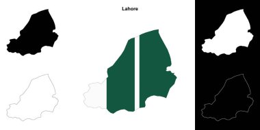 Lahor boş çizgi haritası seti