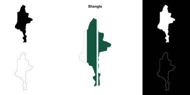 Shangla boş dış hat haritası seti