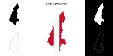 Bongara province outline map set clipart