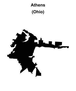 Atina (Ohio) boş dış hat haritası