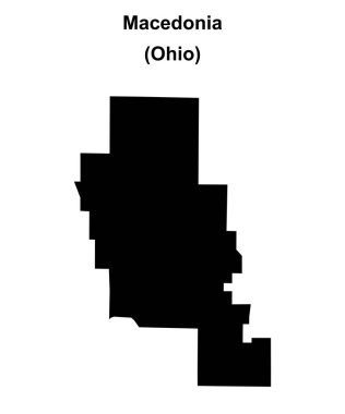 Makedonya (Ohio) boş dış hat haritası