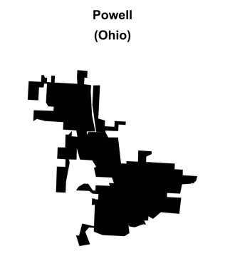 Powell (Ohio) boş ana hat haritası