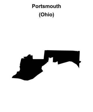 Portsmouth (Ohio) boş ana hat haritası