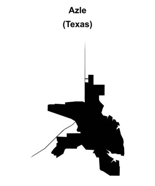 Azle (Texas) boş ana hat haritası
