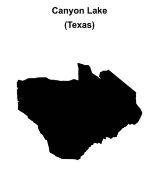 Canyon Gölü (Texas) boş ana hat haritası
