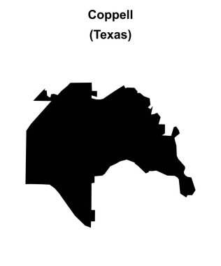 Coppell (Texas) boş ana hat haritası