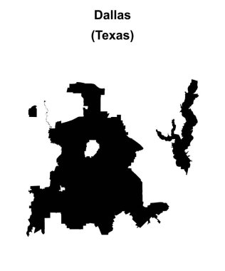 Dallas (Texas) boş ana hat haritası