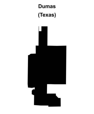 Dumas (Texas) boş ana hat haritası