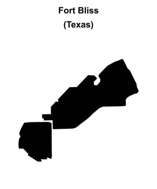 Fort Bliss (Texas) boş ana hat haritası
