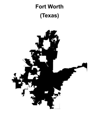 Fort Worth (Texas) boş ana hat haritası